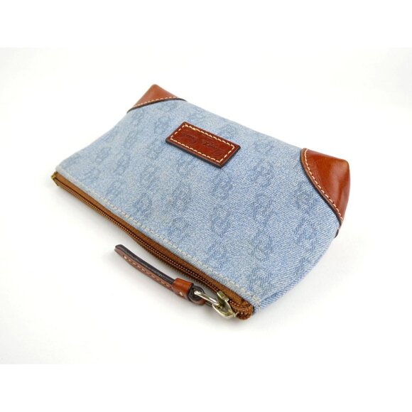 Dooney & Bourke Denim & Leather Coin Purse Pouch - Picture 3 of 14